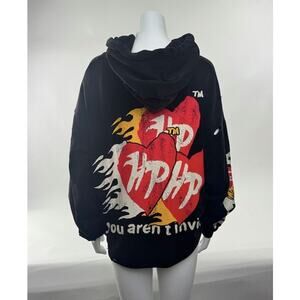 Men's Hyde Park "You Aren't Invited" Easy Does It Double Heart Hoodie Black S